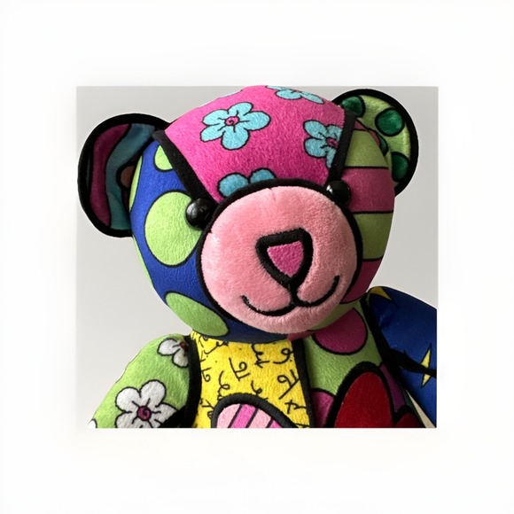 Build-A-Bear Other - Romero Britto Build A Bear Plush Teddy Bear Brazil Pop Art Limited Edition 2015